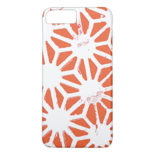Orange and white geometric pattern Case-Mate iPhone case