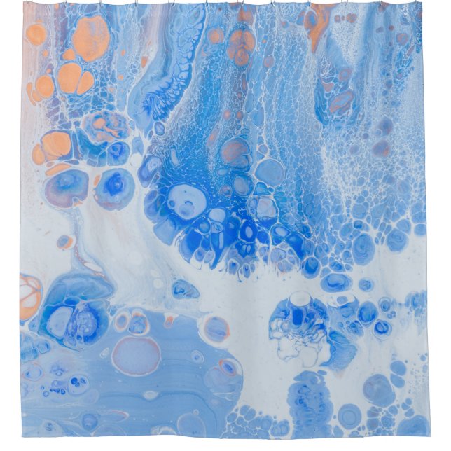 Orange and white jellyfish in water (Front)