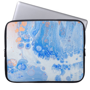 Orange and white jellyfish in water laptop sleeve
