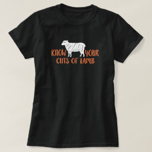 Orange and White Know Your Cuts of Lamb T-Shirt