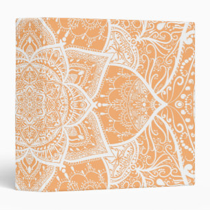 Orange and White Mandala - Loergann in Melon Binder