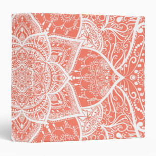 Orange and White Mandala - Loergann in Papaya Binder