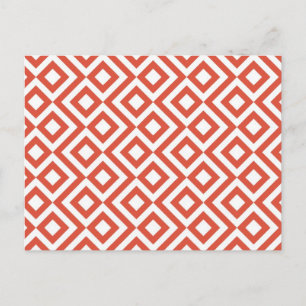 Orange and White Meander Postcard