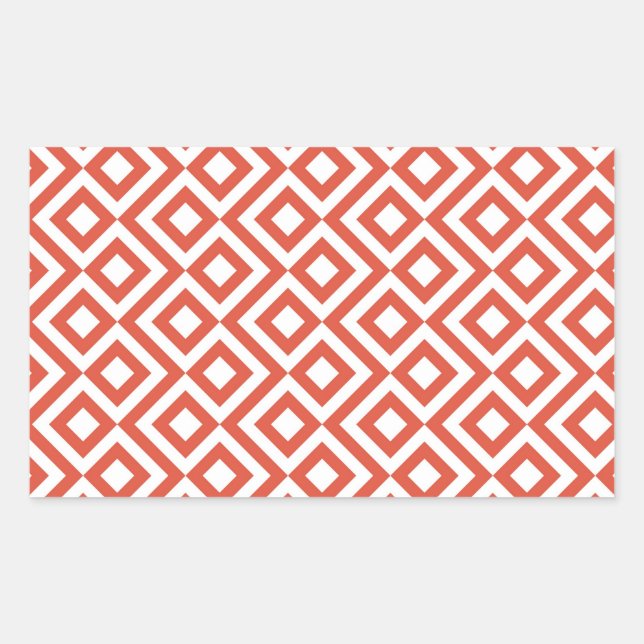 Orange and White Meander Sticker (Front)