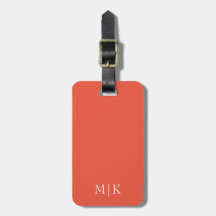 Orange and White | Modern Monogram