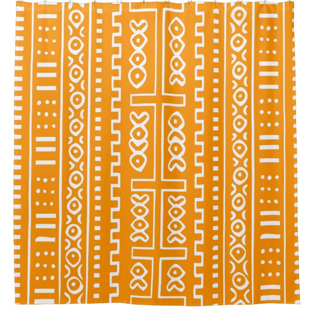 Orange and White Mud Cloth (Front)