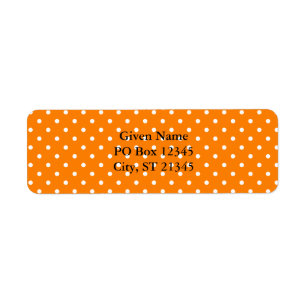 Orange and White Polka Dots
