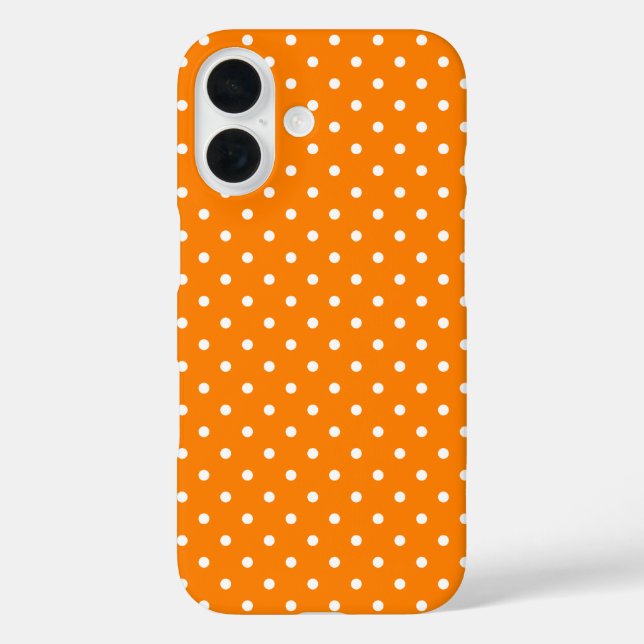 Orange and White Polka Dots Case-Mate iPhone Case (Back)