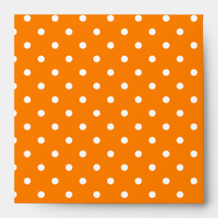 Orange and White Polka Dots Envelope