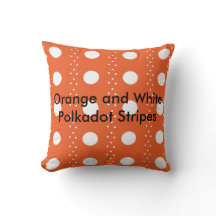Orange and White Polkadot Stripes