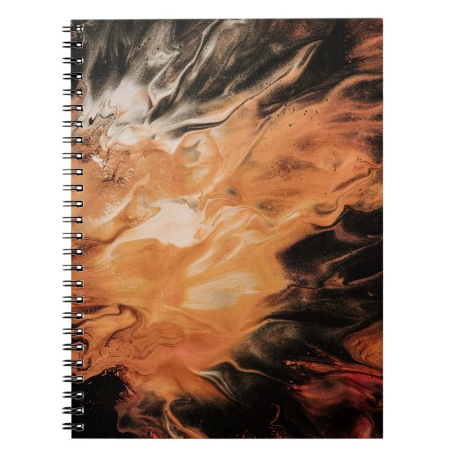 Orange and white smoke notebook (Front)