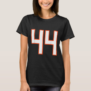 Orange And White Srts Number 44 Jersey Uniform Pla T-Shirt