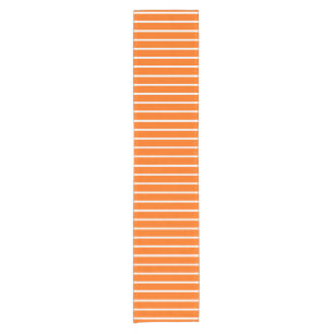 Orange and White Stripes Design Short Table Runner