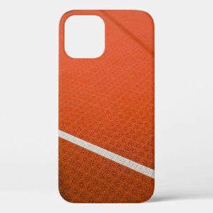 Orange and white textile iPhone 12 case
