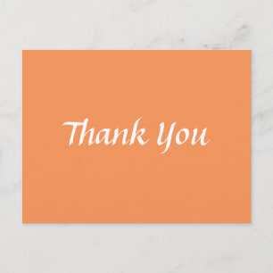 Orange and White Thank You Trendy Classical Postcard