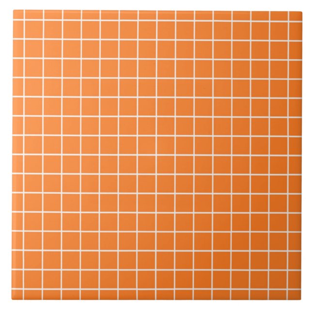 Orange and white tile blocks custom (Front)