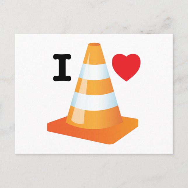 Orange and White Traffic Cones Postcard (Front)