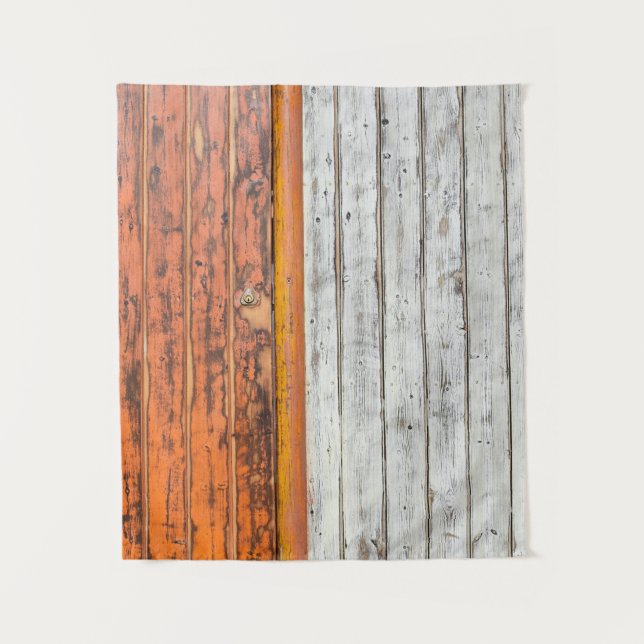Orange and white wall paint tapestry (Front)