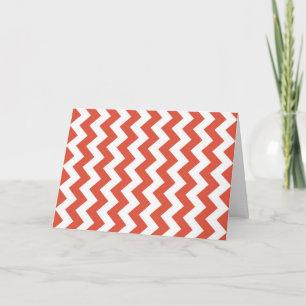 Orange and White Zigzag Card