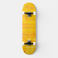 Orange and yellow circuit board