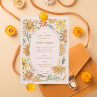Orange and Yellow Daisies Baby Shower