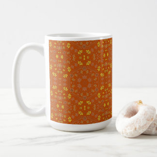 Orange and Yellow Design Big Mug