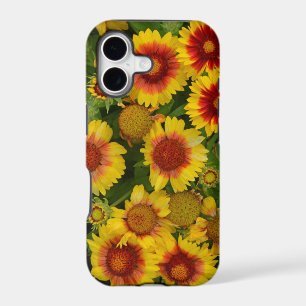 Orange and yellow echinacea floral iphone case