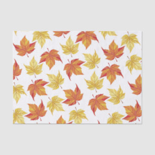 Orange and Yellow Fall Leaves Tissue Paper