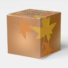 Orange and Yellow Fall Leaves Wedding Favour Box