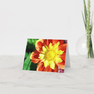 Orange and Yellow Flower Note Card