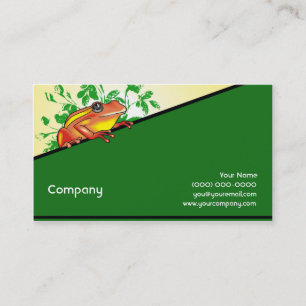 Orange and Yellow Frog Business Card