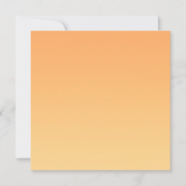 Orange and Yellow Gradient Background Thank You Card (Front)