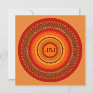 Orange and Yellow Mandala Card
