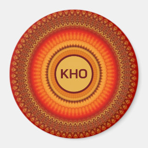 Orange and Yellow Mandala Magnet