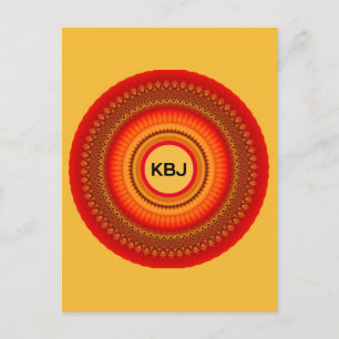 Orange and Yellow Mandala Postcard