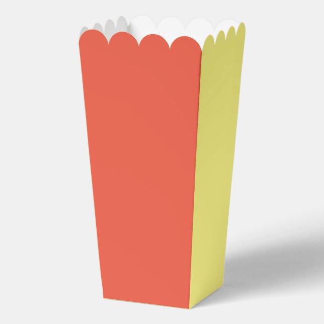 Orange And Yellow Popcorn  Favor Box (Back)