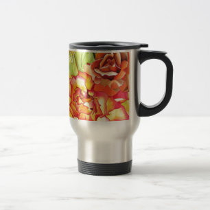 Orange and Yellow roses watercolor art Travel Mug