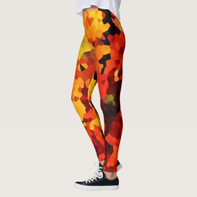 Orange and Yellow Sunflowers Leggings (Left)
