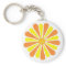 Orange and yellow sunshine flower keychains