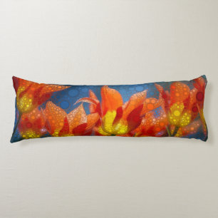 Orange And Yellow Tulips Body Pillow