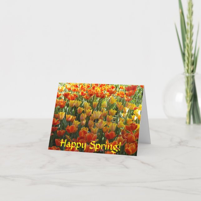Orange and yellow tulips Note Cards (Front)
