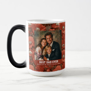 Orange Anemones Botanical Father Daddy Travel Magic Mug