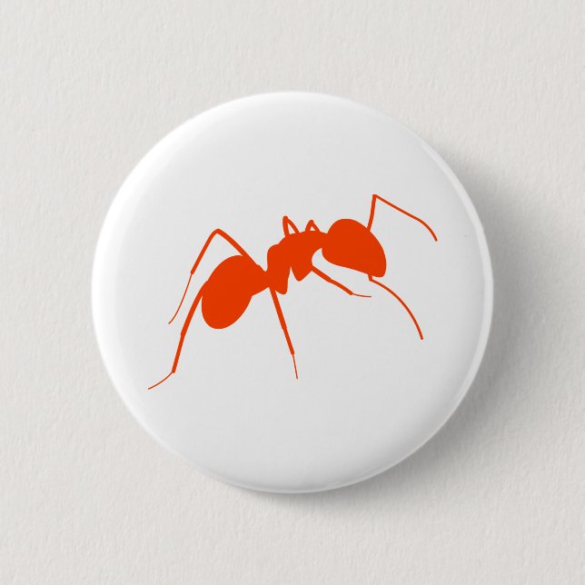 Orange Ant 2 Inch Round Button (Front)