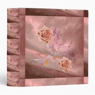 Orange & Apricot Roses & Classeur de musique