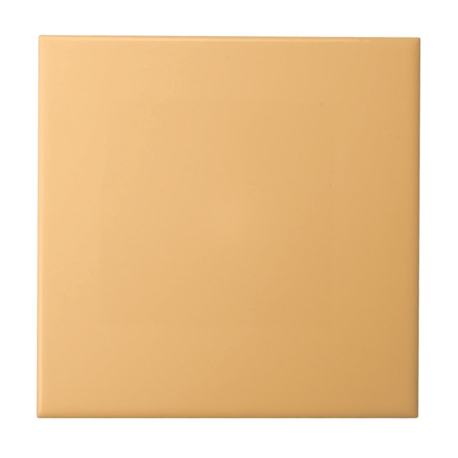 Orange Apricot Solid Colour Elegant Minimalist Tile (Front)