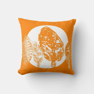 Orange / Arbres Jaunes - Coussin