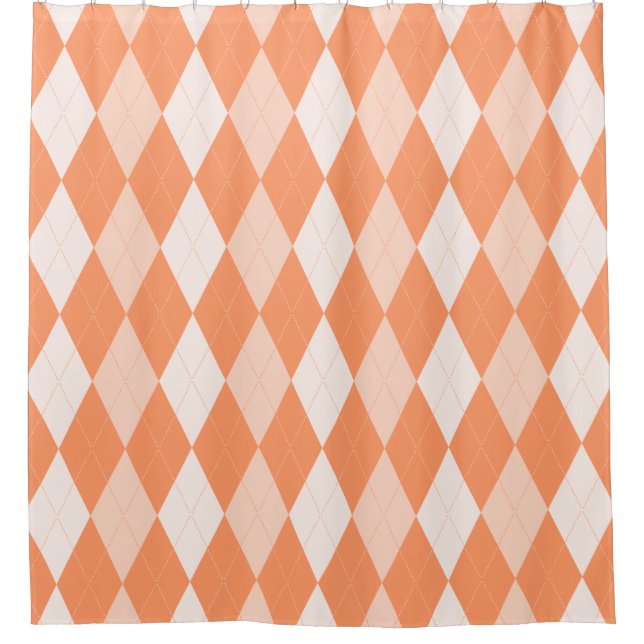 Orange Argyle Pastel Tangerine Small Diamond Shape (Front)