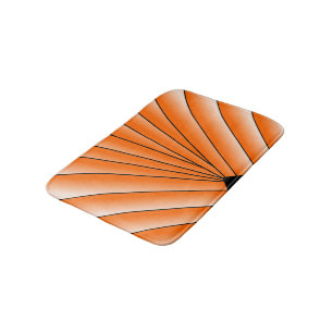 Orange Art Deco Design Bath Mat