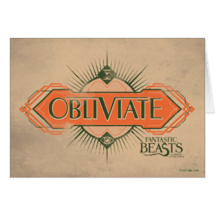 Orange Art Deco Obliviate Spell Graphic