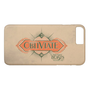 Orange Art Deco Obliviate Spell Graphic iPhone 8 Plus/7 Plus Case